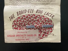 Vintage Braid-Eze Rug Lacer with Instructions to make Braided Rug