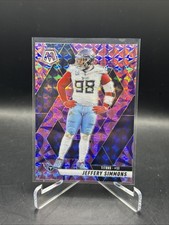 Jeffery Simmons 2025 Panini Mosaic - #81 Reactive Purple Mosaic Prizm Titans