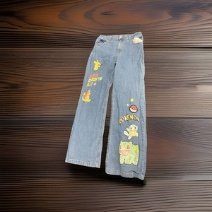 Pokemon Jeans Womens 12 Denim Youth Gotta Catch Em All Pikachu Charmander