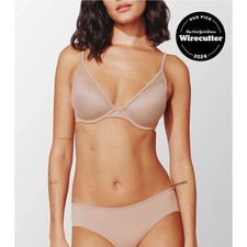 Third Love 24/7 Classic Uplift Plunge Bra Mesh Full Coverage 40E/40DDD READ