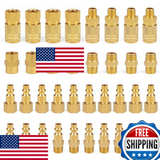 Milosline 36pc Brass Industrial Air Coupling Set 1/4" NPT Quick Connect Fitting