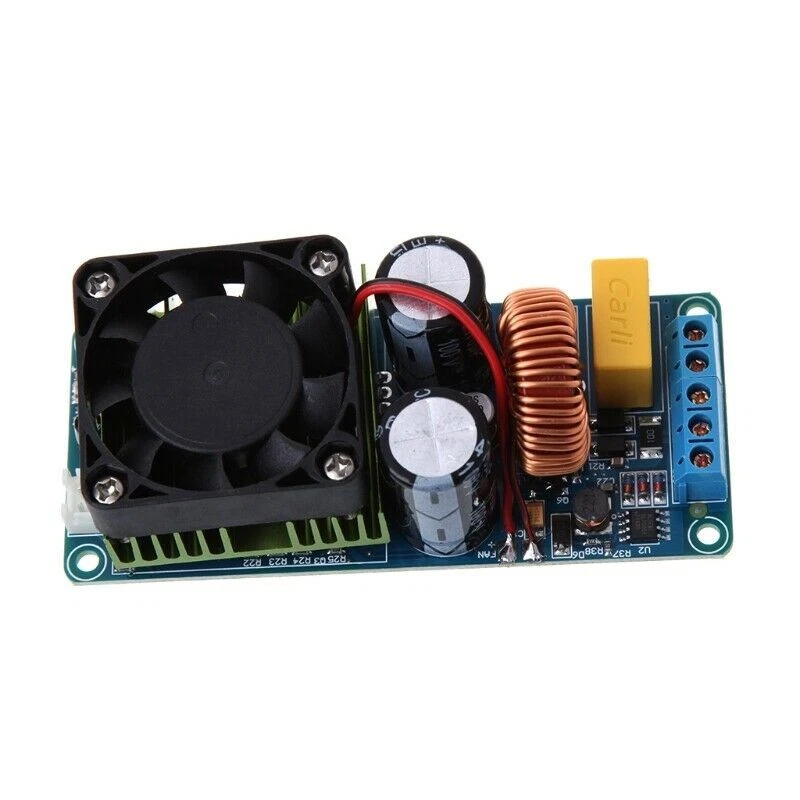 IRS2092S 500W Mono Channel Digital Amplifier Class D HIFI Amp Board With Fan - Image 2 of 4