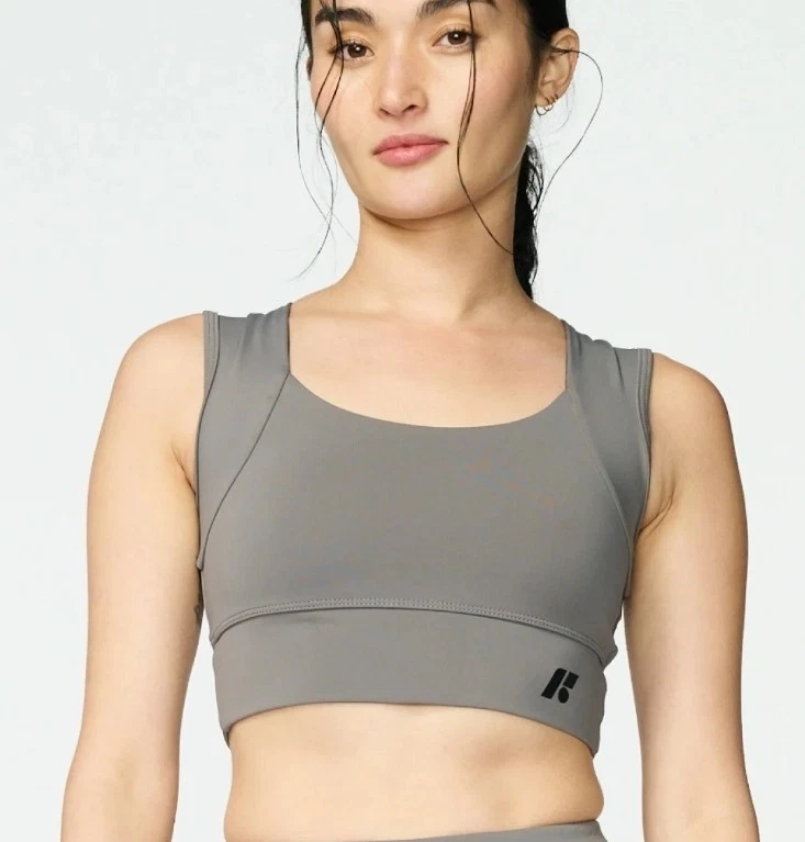 FORME POWER Sz XL Posture Correcting Alignment Wellness Elevating Bra Stone/Blk - Image 2 of 4