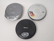 Lot of 3 Portable CD Players  For Parts Not Working  Sony Walkman Memorex