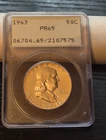 1963 Franklin Half Dollar 50C Proof Silver NGC PR65 Cert 06704.65/2107575