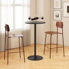 2PCS Round Top Bar Table Modern Standing Bistro Table for Pub & Home