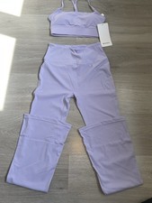Lululemon Purple groove  Pants+ Flow Y Bra Set - Size 4