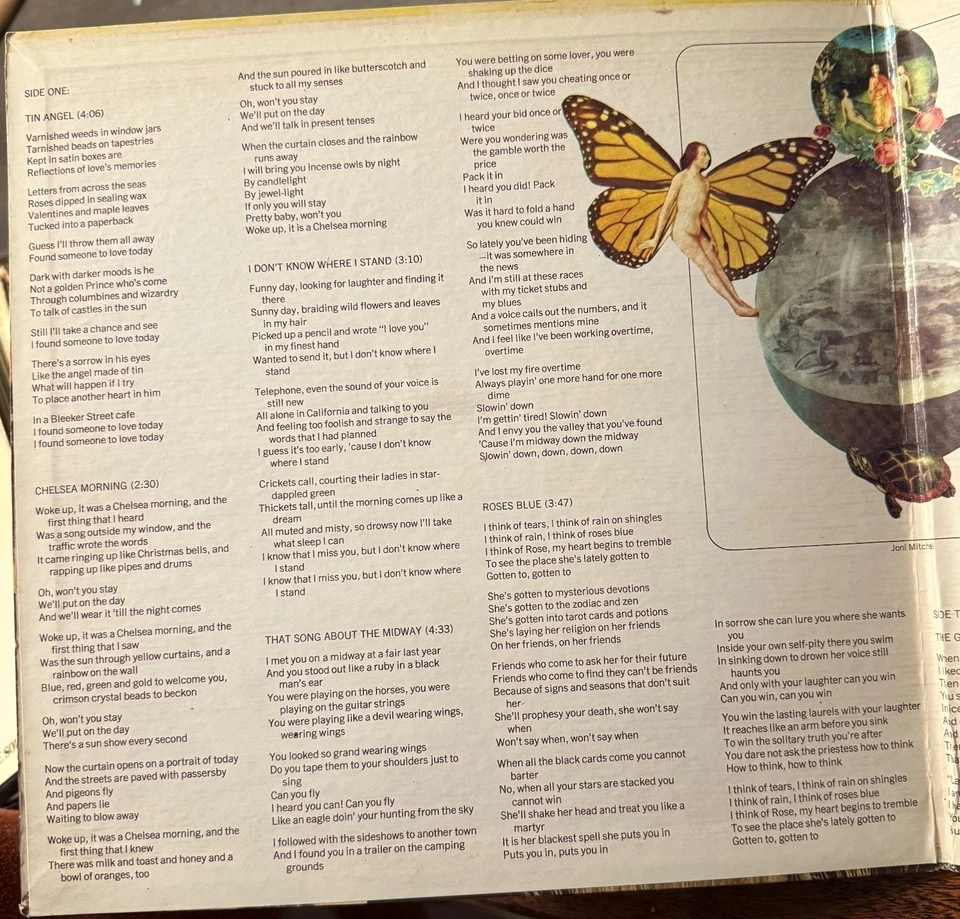 Joni Mitchell 1969 CLOUDS LP Vinyl Sleeve-Ex W/ Insert Record-M+ Beautiful Find - Image 3 of 4