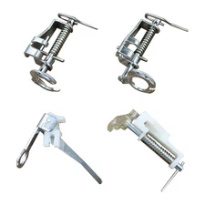 4 Pieces Household Sewing Machine Presser Foot Anti Curling for Embroidery