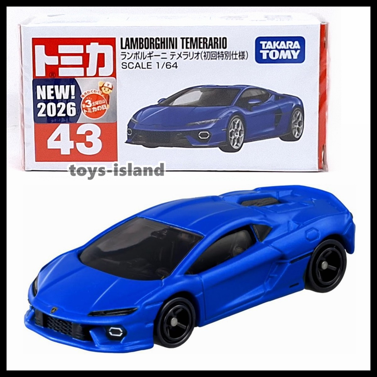 TOMICA 43 Lamborghini Temerario 1/64 TOMY DIECAST CAR 2026 FEB NEW