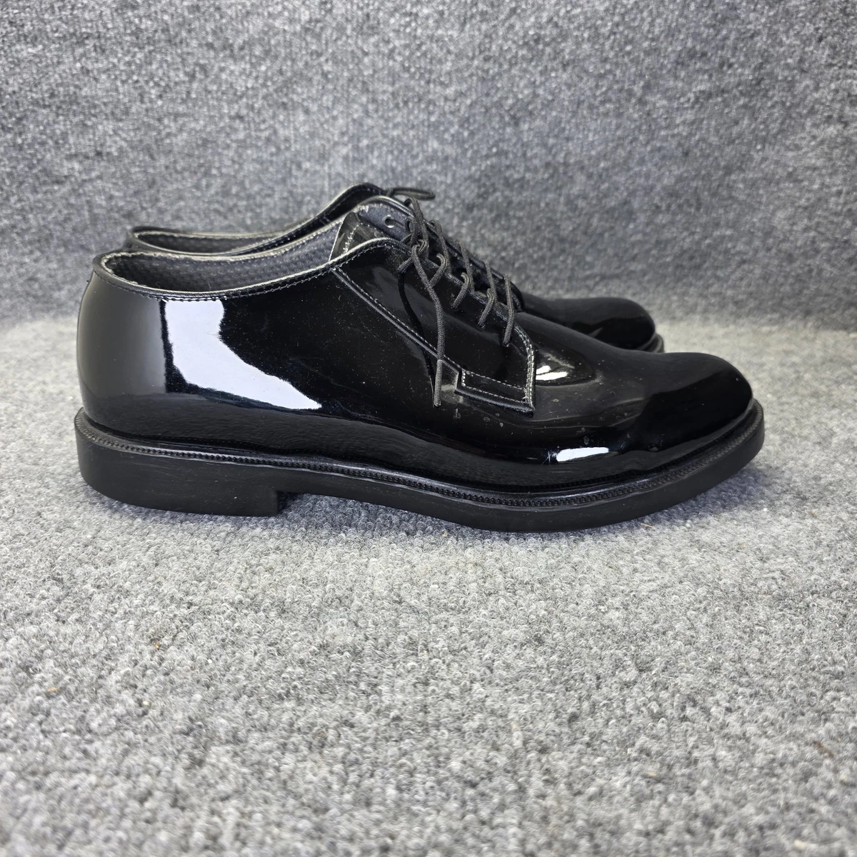 Bates High Gloss Black Oxford Dress Shoes Military Duty Mens 9.5E Vibram Leather Bates Oxford Patent Leather Dress Shoes for Men for sale | eBay main image 3