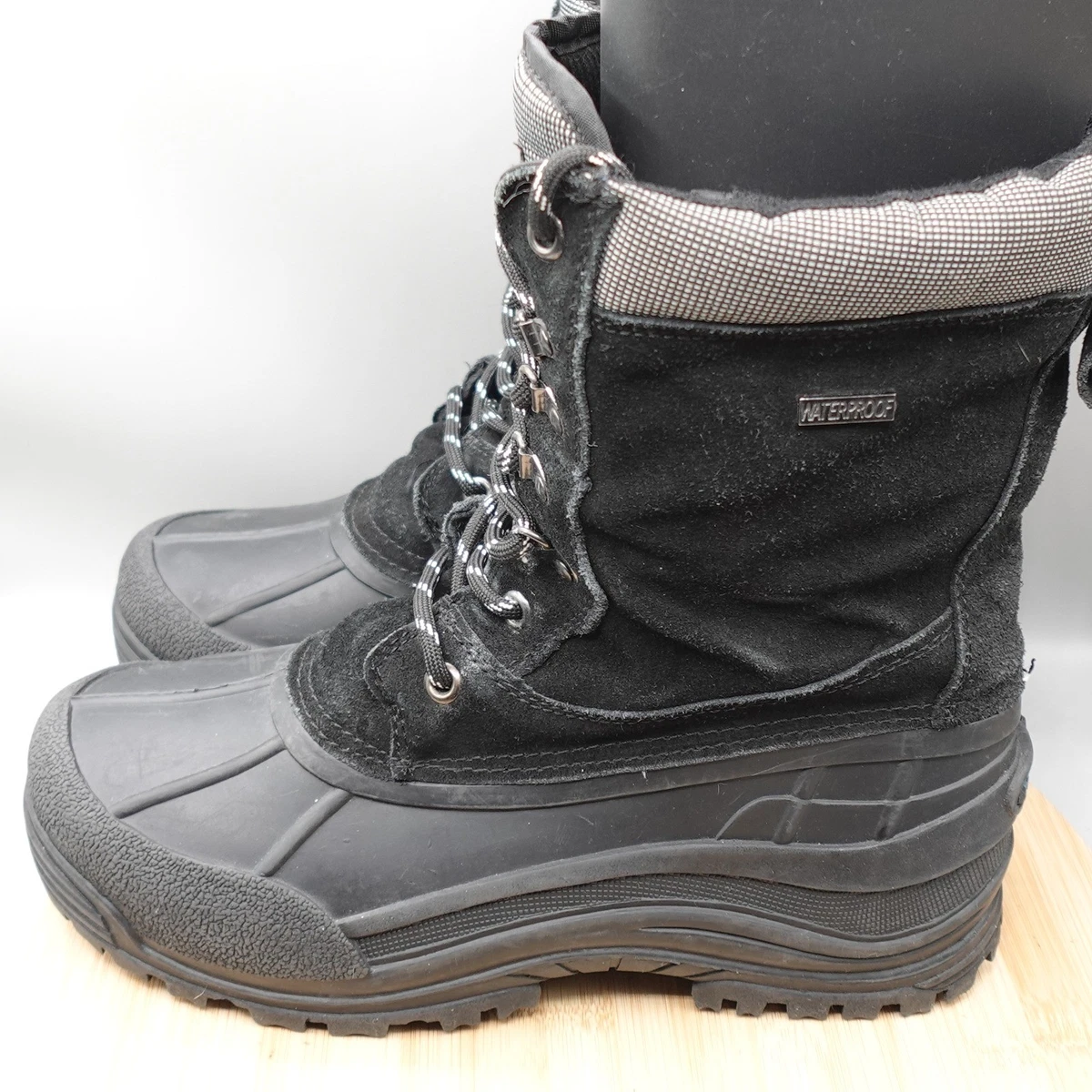 Greatland Mens Sz 12 Black Waterproof Thermolite Snow Boots - Vintage Greatland Footwear Womens Thermolite Hiking Boots w/Steel  main image 3