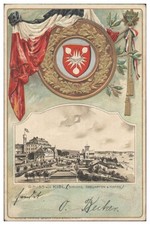 S8748/ Gruß aus Kiel Litho Prägedruck Wappen AK 1901