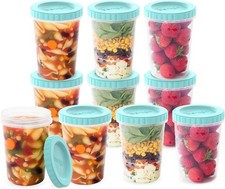 Freezer & Dishwasher Safe (Aqua Splash), Microwave, Stackable, PFAS & BPA-F