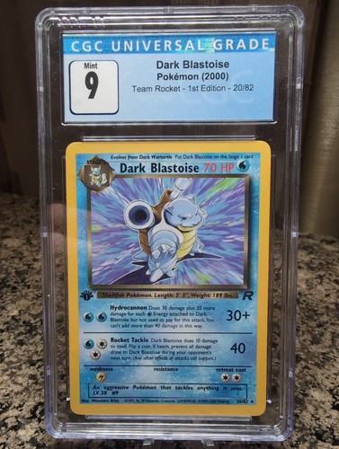 Dark Blastoise (1st Edition) graded CGC 9 for sale on eBay