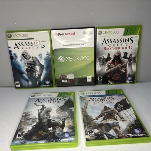 Assassin's Creed Lot - 1, 2, 3, Brotherhood, Black Flag (Xbox 360)