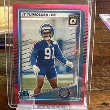 2025 Panini Absolute Rookies JT Tuimoloau Rated Rookie Pink Optic Preview Halo