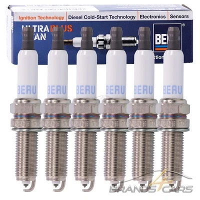 6x BERU ZÜNDKERZE ULTRA TITAN FÜR MERCEDES C-KLASSE W204 S204 CLC-KLASSE - Bild 1 von 4