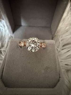 585 RG Rotgold plattiert Walzgold Ring UK Größe Q USA Größe 8 Durchmesser 18 mm