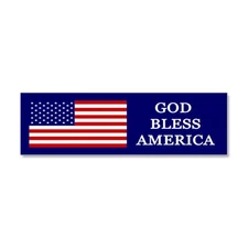 CafePress God Bless America Blue Car Magnet 10 X 3 Car Magnet (676536680)