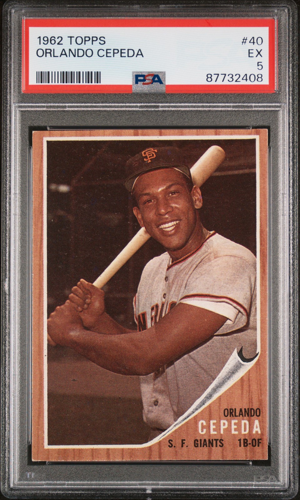 1962 TOPPS #40 ORLANDO CEPEDA PSA 5