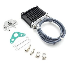 Black Aluminum Alloy Motorcycle Oil Cooler Kit