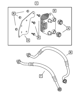 #ad Genuine Mopar Oil Cooler Outlet Line 5290001AD $599.15