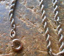 OLDER UNMARKED ROPE GOLD TONED 21.5" NECKLACE NO PROBLEMS GOLD TONED FREE SHIP