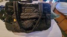 Marc Jacobs Quilted Nylon Stylish Baby Diaper Bag Travel Commute Duffle Black