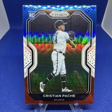 2021 Prizm Baseball Cristian Pache RC #144 Red White Blue Prizm Atlanta Braves