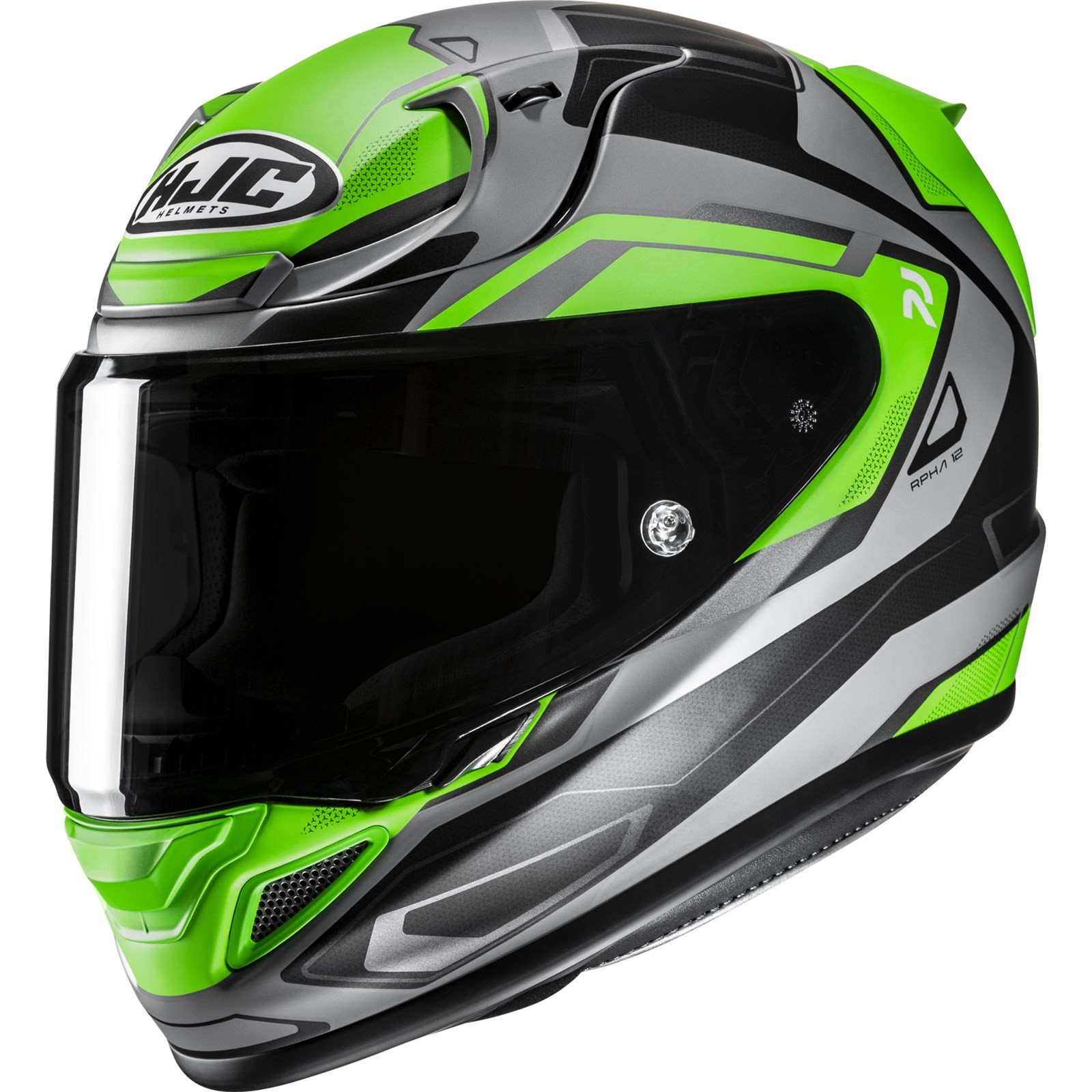 Motorcycle Helmet L - HJC RPHA 12 Brels Full Face Helmet - Gray-Green Matte