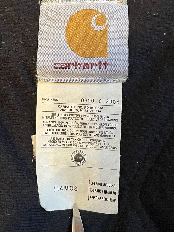Vintage Carhartt J14MOS Santa Fe Duck Bomber Jacket Men’s XL Quilt Lined - Image 4 of 4