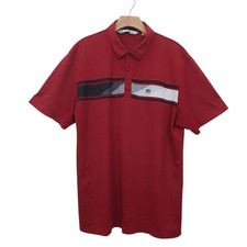 Travis Mathew Polo Shirt Mens XL Burgundy Short Sleeve Golf Performance Casual