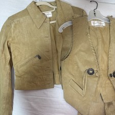 Stunning vintage 3-piece Western outfit feature jacket, vest, high-waisted Skirt