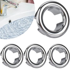 4 Pack Sink Overflow Ring Bathroom Trim Round Hole Cover... 
