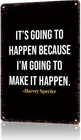 Vintage Tin Metal Signs Home Décor Harvey Specter Quote Poster Funny Aluminum Si