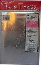 Large Cellophane Hamper Wrap Gift Basket Bag Clear Packaging by Tullip