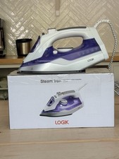 Logik L220IR20 Steam Iron Purple Lightweight Easy Glide Very Good Condition