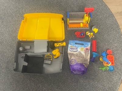 Kinetic Sand Koffer Original Mit Rubble Crew Set Werkstatt Spielsand Baustelle