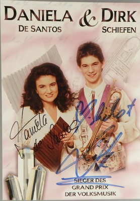 Autogramm deutsches Schlagerduo Daniela de Santos & Dirk Schiefen (143282)