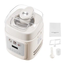 1 Quart Automatic Ice Cream Maker with Built-in Compressor No Pre-freezing