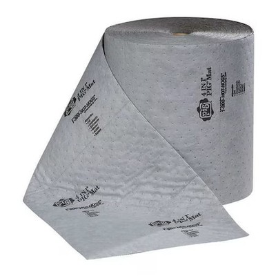 Pig Mat235 Sorbent Roll, 17 Gal, 16 In X 150 Ft, Universal, Gray, Polypropylene