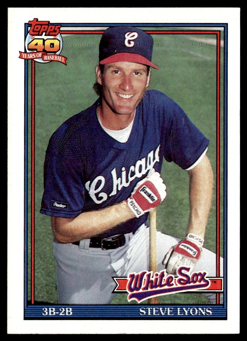 1991 Topps Steve Lyons Chicago White Sox #612