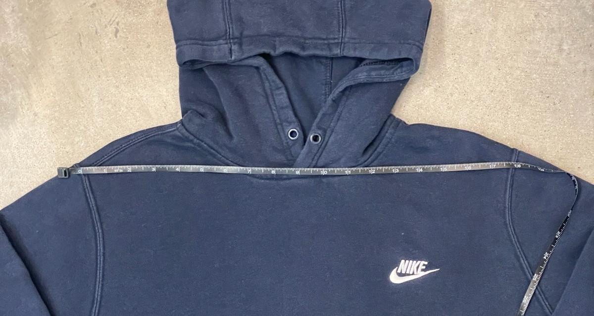 Nike Hoodie Women L Navy Blue Cotton Blend Pullover Logo Athletic Casual thumbnail 9