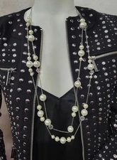 Limited Edition 2-Strand Silver Tone Faux Pearl Necklace - New with Tags