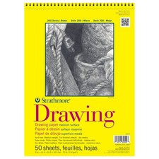 300 Series Drawing Paper Pad, Top Wire Bound, 9x12 inches, 50 Sheets 70lb/11...