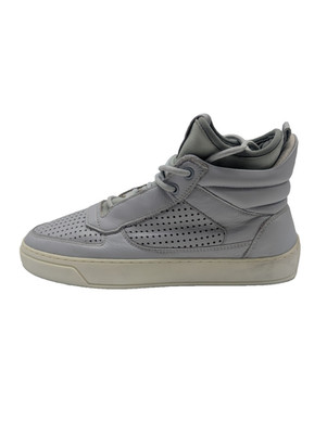 Leandro Lopes Leder Sneaker Mid Top Grau Herren Gr 41 Ungetragen Sport