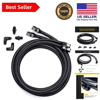 #ad #ad High Pressure 6AN PTFE Fuel Line Kit 7 Ft Long for TH350 TH400 Transmissions $98.96