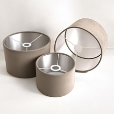 Velvet Lampshade for Ceiling Shade , Table,  Floor Lampshade With Silver Lining.