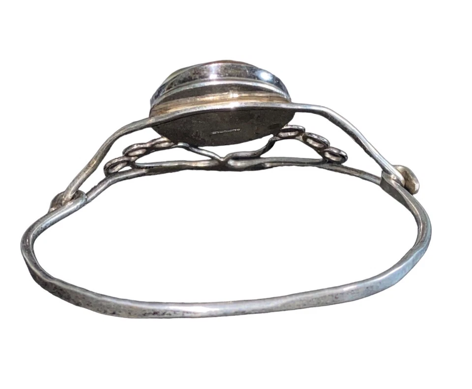 Bracelet 7" Shell Sterling Silver 925 Feet Hippie Handmade Artisan - Image 4 of 4